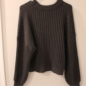 TILLY’S WEST OF MELROSE  Women's Ribbed Knit Balloon-Sleeve Sweater